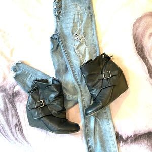 Blowfish bilocate ankle bootie, vegan
